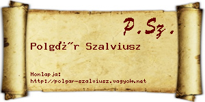 Polgár Szalviusz névjegykártya